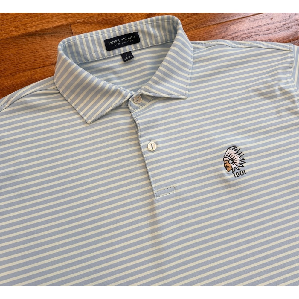 Peter Millar Crown Crafted Siwanoy Country Club Golf Polo Shirt Large Indian